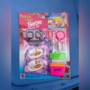 Vintage Barbie Tropical Splash Picnic Set